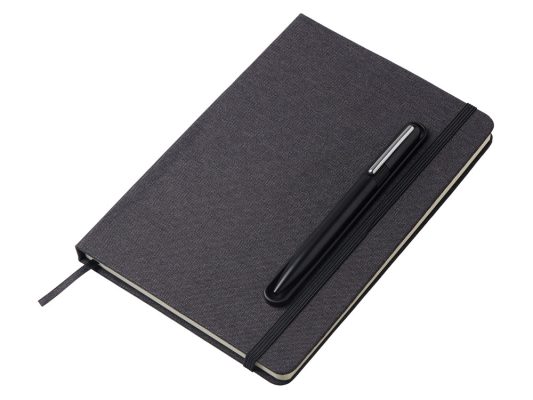 Блокнот А5 NotaBene с металлической шариковой ручкой и подставкой для телефона