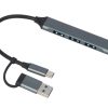 USB-хаб Link с коннектором 2-в-1 USB-C и USB-A, 2.0/3.0