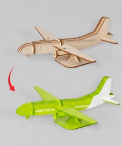 Деревянный 3d пазл Самолет